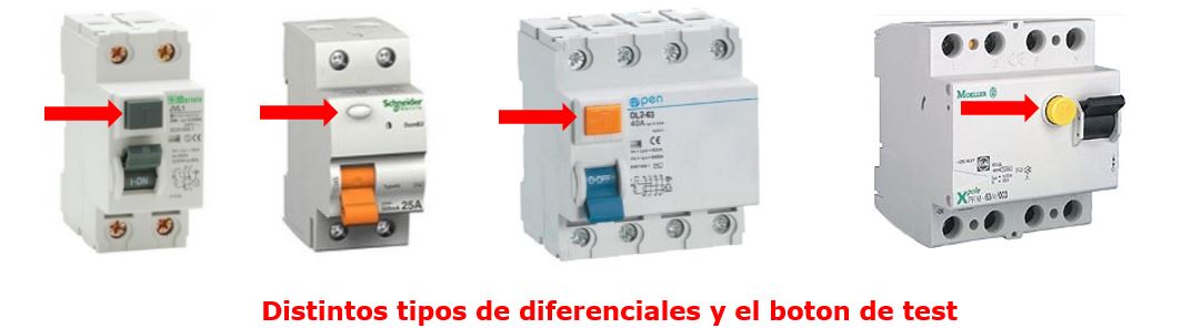 diferenciales, botón test
